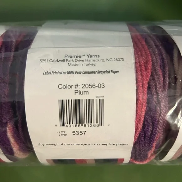 Premier Sweet Fruits - Plum Acrylic Yarn in Pink and Purple - Picture 3 of 5